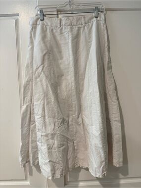 Liz Claiborne Linen A-Line Midi Skirt